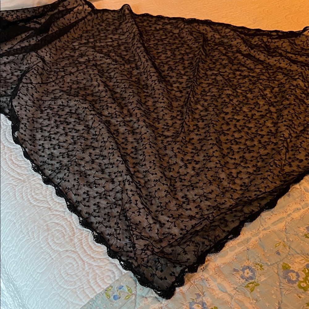 Elegant Black Lace scarf/shawl. Perfect for dressing up an outfit or evening
